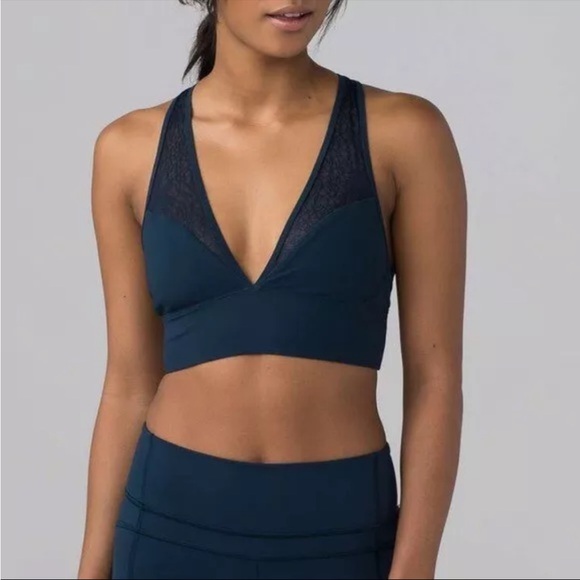 Lululemon Twist & Train Bra Jaded Blue Sports Bra Bralette - Women’s Size 8 - Picture 5 of 5